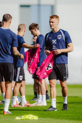 SOCCER - NL, IRL vs AUT VIENNA,AUSTRIA,28.SEP.26 - SOCCER - UEFA Nations League, group stage, OEFB international match, Länderspiel, Nationalmannschaft Ireland vs Austria, preview, training team AUT. Image shows Philipp Lienhart (AUT).  GEPAxpictures xAlexanderxSolc