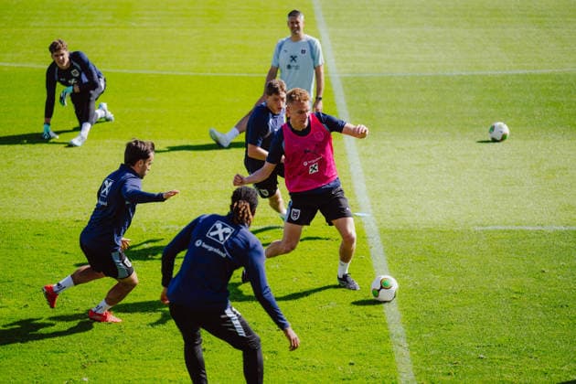 SOCCER - NL, IRL vs AUT VIENNA,AUSTRIA,28.SEP.26 - SOCCER - UEFA Nations League, group stage, OEFB international match, Länderspiel, Nationalmannschaft Ireland vs Austria, preview, training team AUT. Image shows Philipp Lienhart (AUT).  GEPAxpictures xAlexanderxSolc