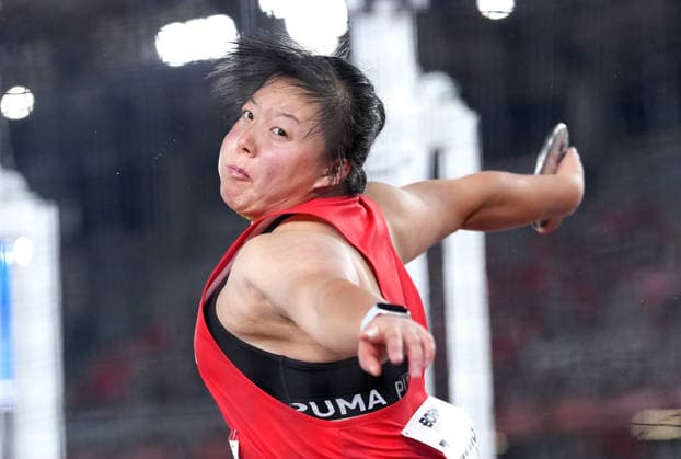 (260928) -- NAGOYA, Sept. 28, 2026 -- Jiang Zhichao of China competes during the women s discus throw final of Athletics at the 20th Asian Games Aichi-Nagoya 2026 in Nagoya, Japan, Sept. 28, 2026. ) (SP)JAPAN-NAGOYA-ASIAN GAMES-ATHLETICS-WOMEN S DISCUS THROW LuoxYuan 
