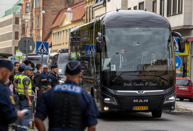 MALMÖ, Sept. 28, 2026 — Cristiano Ronaldo and the rest of the Portuguese national soccer team arrive at their hotel in Malmö, Sweden, on Monday, Sept. 28, 2026. Portugal will face Denmark in a Nations League match in Copenhagen on Thursday, but are based in Malmö, Sweden. MALMÖ, SWEDEN x50090x  Copyright: xJohanxNilssonx xTTx SWEDEN SOCCER PORTUGAL NATIONAL TEAM