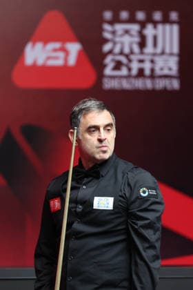 (260928) -- SHENZHEN, Sept. 28, 2026 -- Ronnie O Sullivan looks on during the round 2 match between Ronnie O Sullivan of England and Jiang Jun of China at World Snooker Tour Shenzhen Open 2026 in Shenzhen, south China s Guangdong Province, Sept. 28, 2026. ) (SP)CHINA-SNOOKER-SHENZHEN OPEN (CN) LiangxXu 