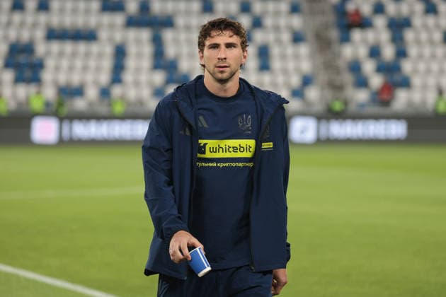Illia Zabarnyi of Ukraine before the UEFA Nations League match between Georgia and Ukraine at the The Boris Paitchadze Dinamo Arena in Tbilisi, Georgia, on September 28, 2026. Tbilisi Dinamo Arena named after Boris Paichadze, Akaki Tsereteli Avenue, Didube, Tbilisi, 0154, Georgia Georgia Copyright: xArturxStabulnieksx 1700529