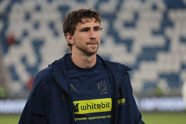 Illia Zabarnyi of Ukraine before the UEFA Nations League match between Georgia and Ukraine at the The Boris Paitchadze Dinamo Arena in Tbilisi, Georgia, on September 28, 2026. Tbilisi Dinamo Arena named after Boris Paichadze, Akaki Tsereteli Avenue, Didube, Tbilisi, 0154, Georgia Georgia Copyright: xArturxStabulnieksx 1700549