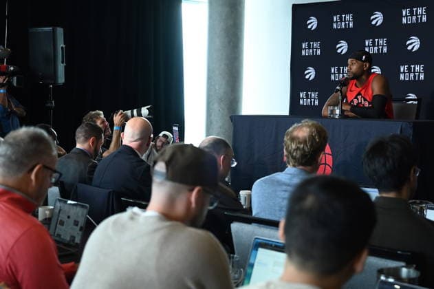 September 28, 2026, Toronto, On, Canada: Toronto Raptors forward Kawhi Leonard speaks at the Raptors media day in Toronto on Monday, Sept. 28, 2026. Canada News - September 28, 2026  - ZUMAc35_ 20260928_zaf_c35_011 Copyright: xJonxBlackerx