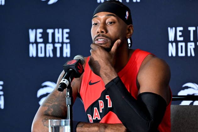 September 28, 2026, Toronto, On, Canada: Toronto Raptors forward Kawhi Leonard speaks at the Raptors media day in Toronto on Monday, Sept. 28, 2026. Canada News - September 28, 2026  - ZUMAc35_ 20260928_zaf_c35_012 Copyright: xJonxBlackerx