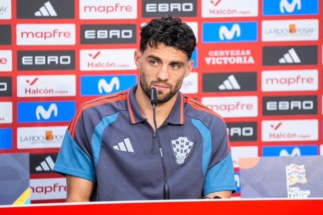 September 28, 2026, Sevilla, Sevilla, Spain: Mateo Kovacic of Croatia attends his press conference, PK, Pressekonferenz before the UEFA Nations League 2026 27 group phase football match played between Spain and Croatia at Ramon Sanchez-Pizjuan stadium on September 28, 2026, in Sevilla, Spain. Sevilla Spain - ZUMAa181 20260928_zaa_a181_005 Copyright: xJoaquoÂ­NxCorcherox