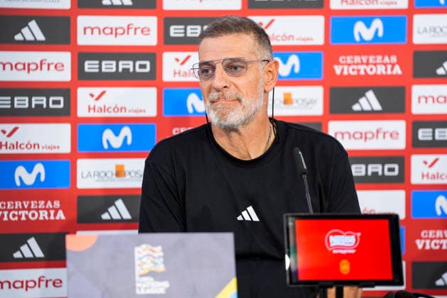 September 28, 2026, Sevilla, Sevilla, Spain: Slaven Bilic, head coach of Croatia, attends his press conference, PK, Pressekonferenz before the UEFA Nations League 2026 27 group phase football match played between Spain and Croatia at Ramon Sanchez-Pizjuan stadium on September 28, 2026, in Sevilla, Spain. Sevilla Spain - ZUMAa181 20260928_zaa_a181_006 Copyright: xJoaquoÂNxCorcherox