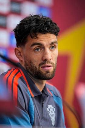 September 28, 2026, Sevilla, Sevilla, Spain: Mateo Kovacic of Croatia attends his press conference, PK, Pressekonferenz before the UEFA Nations League 2026 27 group phase football match played between Spain and Croatia at Ramon Sanchez-Pizjuan stadium on September 28, 2026, in Sevilla, Spain. Sevilla Spain - ZUMAa181 20260928_zaa_a181_007 Copyright: xJoaquoÂ­NxCorcherox