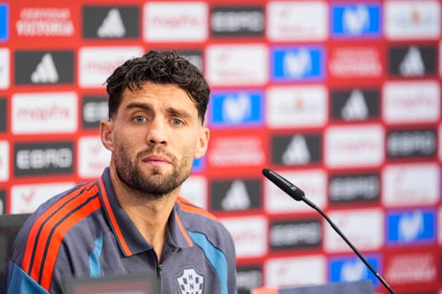 September 28, 2026, Sevilla, Sevilla, Spain: Mateo Kovacic of Croatia attends his press conference, PK, Pressekonferenz before the UEFA Nations League 2026 27 group phase football match played between Spain and Croatia at Ramon Sanchez-Pizjuan stadium on September 28, 2026, in Sevilla, Spain. Sevilla Spain - ZUMAa181 20260928_zaa_a181_008 Copyright: xJoaquoÂ­NxCorcherox