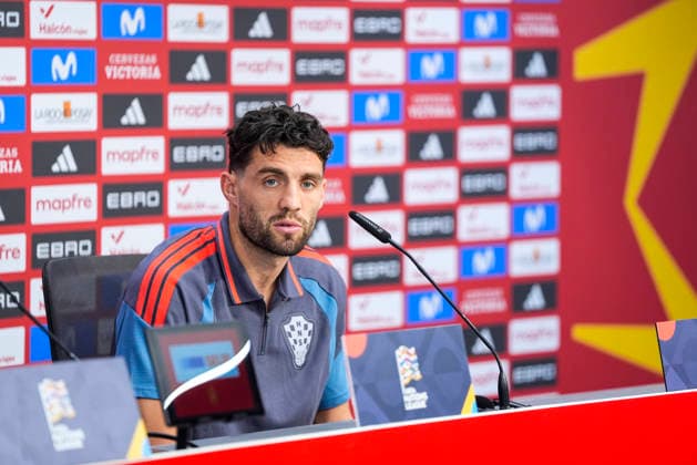 September 28, 2026, Sevilla, Sevilla, Spain: Mateo Kovacic of Croatia attends his press conference, PK, Pressekonferenz before the UEFA Nations League 2026 27 group phase football match played between Spain and Croatia at Ramon Sanchez-Pizjuan stadium on September 28, 2026, in Sevilla, Spain. Sevilla Spain - ZUMAa181 20260928_zaa_a181_010 Copyright: xJoaquoÂ­NxCorcherox