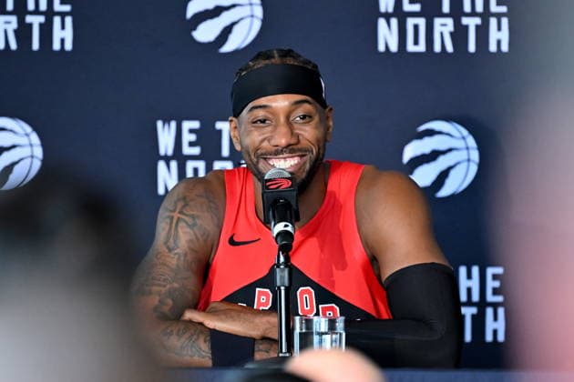 September 28, 2026, Toronto, On, Canada: Toronto Raptors forward Kawhi Leonard speaks at the Raptors media day in Toronto on Monday, Sept. 28, 2026. Canada News - September 28, 2026  - ZUMAc35_ 20260928_zaf_c35_014 Copyright: xJonxBlackerx
