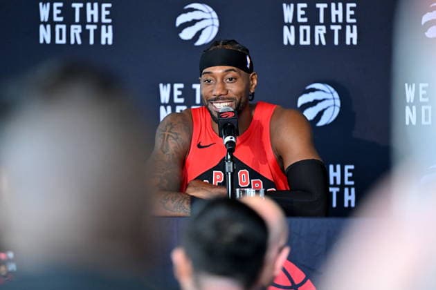September 28, 2026, Toronto, On, Canada: Toronto Raptors forward Kawhi Leonard speaks at the Raptors media day in Toronto on Monday, Sept. 28, 2026. Canada News - September 28, 2026  - ZUMAc35_ 20260928_zaf_c35_031 Copyright: xJonxBlackerx