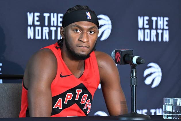 September 28, 2026, Toronto, On, Canada: Toronto Raptors guard Immanuel Quickley speaks at the Raptors media day in Toronto on Monday, Sept. 28, 2026. Canada News - September 28, 2026  - ZUMAc35_ 20260928_zaf_c35_044 Copyright: xJonxBlackerx