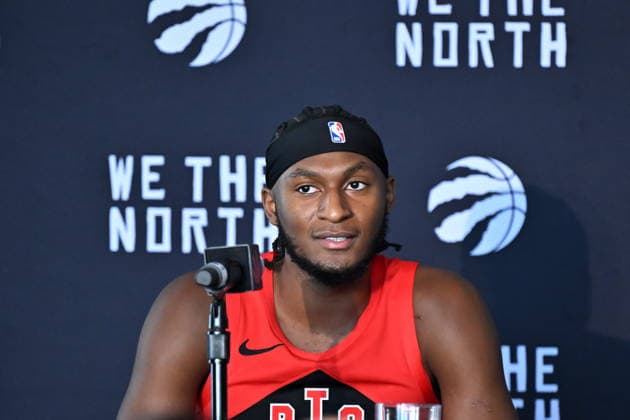 September 28, 2026, Toronto, On, Canada: Toronto Raptors guard Immanuel Quickley speaks at the Raptors media day in Toronto on Monday, Sept. 28, 2026. Canada News - September 28, 2026  - ZUMAc35_ 20260928_zaf_c35_046 Copyright: xJonxBlackerx