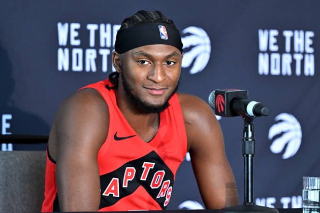 September 28, 2026, Toronto, On, Canada: Toronto Raptors guard Immanuel Quickley speaks at the Raptors media day in Toronto on Monday, Sept. 28, 2026. Canada News - September 28, 2026  - ZUMAc35_ 20260928_zaf_c35_047 Copyright: xJonxBlackerx