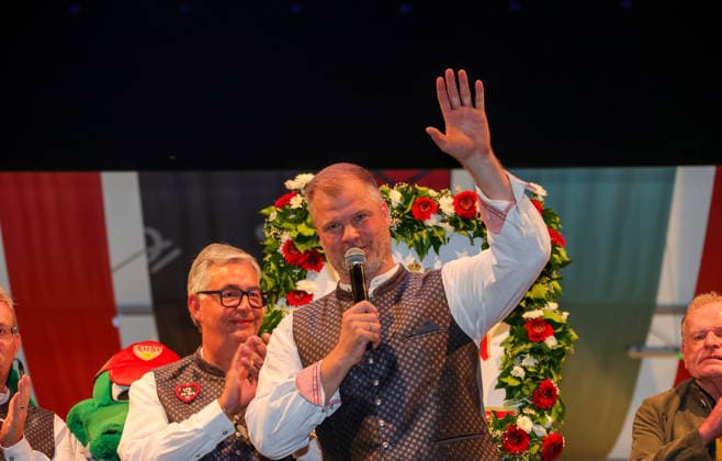 September 28, 2026, Germany, Stuttgart, Bundesliga, VfB Stuttgart at the Cannstatter Volksfest, Wasen, VfB Director of Sports Fabian Wohlgemuth