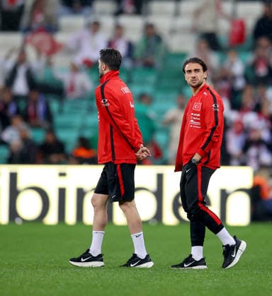 Turkiye v Italy - UEFA Nations League A BURSA, TURKIYE - SEPTEMBER 28: The Turkish national football team arrives to the pitch at Yuzuncu Yil Ataturk Stadium for its second Group 1 match against Italy in UEFA Nations League A, in Bursa, Turkiye on September 28, 2026. Ali Atmaca Anadolu Bursa Turkey. Editorial use only. Please get in touch for any other usage.  Copyright: x2026xAnadoluxAlixAtmacax