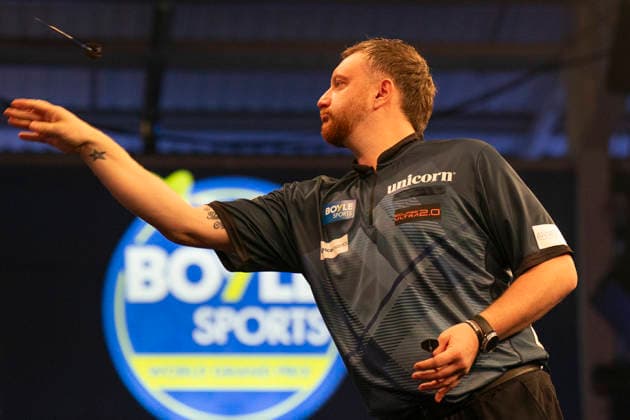 2026 BOYLE Sports World Grand Prix Cameron Menzies throws during the 2026 Boyle Sports World Grand Prix at Mattioli Arena, Leicester, United Kingdom on 28 September 2026 Credit: Alex Young Every Second Media Editorial use only. All images are copyright Every Second Media Limited. No images may be reproduced without prior permission. Copyright: xIMAGO EveryxSecondxMediax ESM-2190-0003 AlexxYoungx xEveryxSecondxMediax