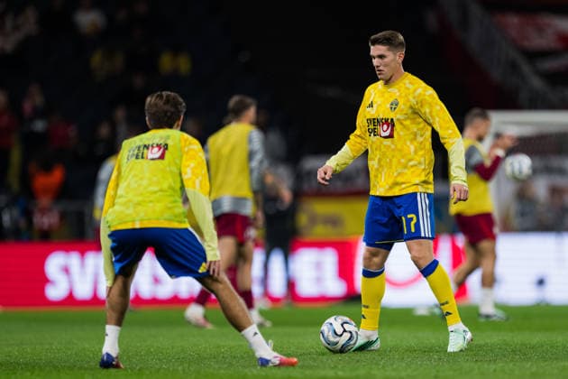 September 28, 2026: Viktor Gyökeres of Sweden during warm-ups ahead of the Nations League soccer match between Sweden and Poland on September 28, 2026 in Stockholm. Photo by Emma Wallskog, BILDBYRAN, code EW JM0857, bbeng, soccer, football, national team match, Nations League, UEFA Nations League, Sweden, Sweden A, Poland  Copyright: EMMAxWALLSKOG BB260928EW005
