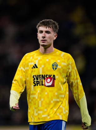 September 28, 2026: Patrik Walemark of Sweden during warm-ups ahead of the Nations League soccer match between Sweden and Poland on September 28, 2026 in Stockholm. Photo by Emma Wallskog, BILDBYRAN, code EW JM0857, bbeng, soccer, football, national team match, Nations League, UEFA Nations League, Sweden, Sweden A, Poland  Copyright: EMMAxWALLSKOG BB260928EW007
