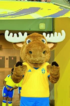 Strawberry Arena SOLNA, SWEDEN - SEPTEMBER 28: Nick the new Swedish mascot ahead of the UEFA Nations League match between Sweden and Poland at Strawberry Arena on September 28, 2026 in Solna, Sweden. (Peter Sonander SPP) Copyright: xx spp-en-PeSo-20260928_SPP_PeterSonander_2253