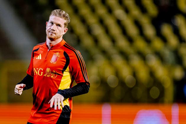 BRUSSELS, Belgium: Belgian midfielder Kevin De Bruyne during the UEFA Nations League match between Belgium and France at King Baudouin Stadium on September 28, 2026, in Brussels, Belgium. Photo by DeFodi Images