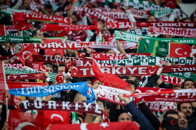 BURSA, TURKEY - SEPTEMBER 28 : Turkey fans cheer from the stand prior to the UEFA Nations League 2026 27 League phase Matchday 2, League A Group 1 match between Turkey and Italy at Ataturk Sports Complex Matli Stadium on September 28, 2026 in Bursa, Turkey. Copyright: xBurakxBasturkx xSPPx Sportspressphoto_SPR241740