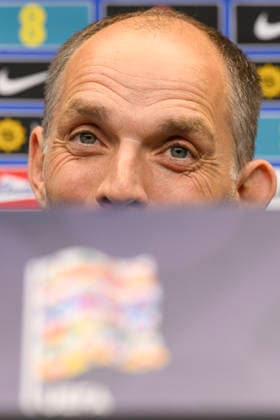 Head coach Thomas Tuchel at the press conference, PK, Pressekonferenz of the England national soccer team ahead of the Czechia vs. England match, a Group A3 match in the second round of the UEFA Nations League, in Prague, Czech Republic, on September 28, 2026, Prague. (CTKxPhoto MichalxKamaryt) CTKPhotoP2026092806949  CTKPhotoP2026092806949