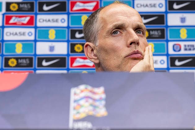 Head coach Thomas Tuchel at the press conference, PK, Pressekonferenz of the England national soccer team ahead of the Czechia vs. England match, a Group A3 match in the second round of the UEFA Nations League, in Prague, Czech Republic, on September 28, 2026, Prague. (CTKxPhoto MichalxKamaryt) CTKPhotoP2026092806954  CTKPhotoP2026092806954