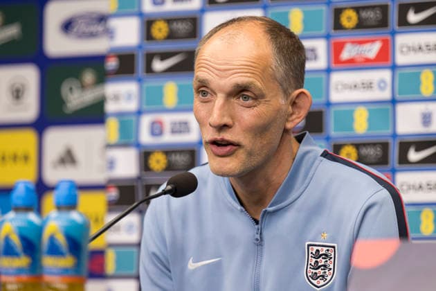 Head coach Thomas Tuchel at the press conference, PK, Pressekonferenz of the England national soccer team ahead of the Czechia vs. England match, a Group A3 match in the second round of the UEFA Nations League, in Prague, Czech Republic, on September 28, 2026, Prague. (CTKxPhoto MichalxKamaryt) CTKPhotoP2026092807014  CTKPhotoP2026092807014