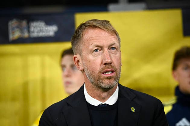 STOCKHOLM, SWEDEN 20260928 National team coach Graham Potter ahead of Monday s Nations League Group B4 soccer match between Sweden and Poland at Strawberry Arena, STOCKHOLM, SWEDEN x10080x  Copyright: xFredrikxSandberg TTx NATIONS LEAGUE SVERIGE-POLEN