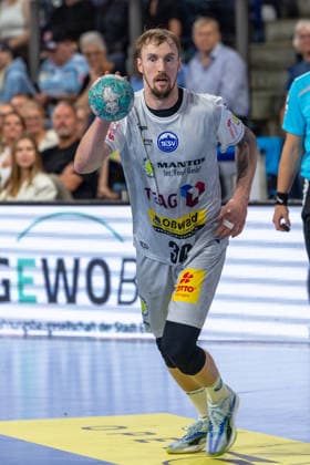 Dominik Solak, ThSV Eisenach, 30 GER, HC Erlangen vs. ThSV Eisenach, Handball, Opel Handball Bundesliga, Matchday 6, 2026–2027 Season, September 28, 2026 GER, HC Erlangen vs. ThSV Eisenach, Handball, Opel Handball Bundesliga, Matchday 6, 2026–2027 season, September 28, 2026 Nuremberg Copyright: xEibner-Pressefoto ArdanxFuessmanx EP_AFN