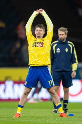 STOCKHOLM, SWEDEN - SEPTEMBER 28: Patrik Walemark during the UEFA Nations League Group B4 Round 2 MD1 match between Sweden nad Poland at Strawberry Arena on September 25, 2026 in Stockholm, Sweden --- Pilka nozna. Liga Narodow B Grupa 4 mecz : Szwecja - Polska (Photo by Igor Jakubowski Arena Akcji) NEWSPIX.PL --- newspix.pl 