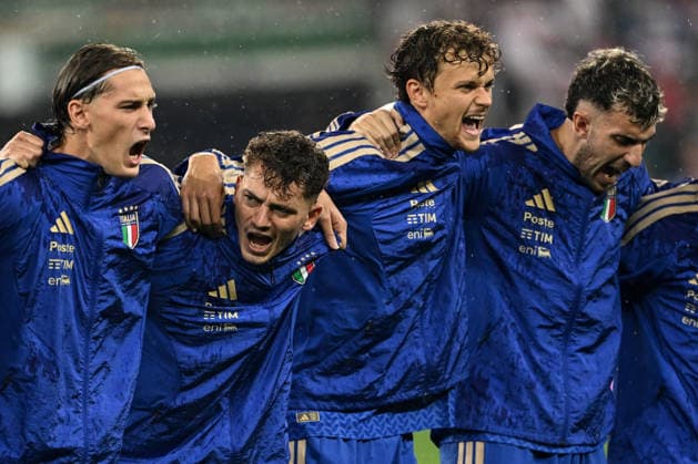 Db Bursa 28 09 2026 - Nations League Turchia-Italia foto Daniele Buffa Image nella foto: Pio Esposito-Sebastiano Esposito-Giorgio Scalvini 