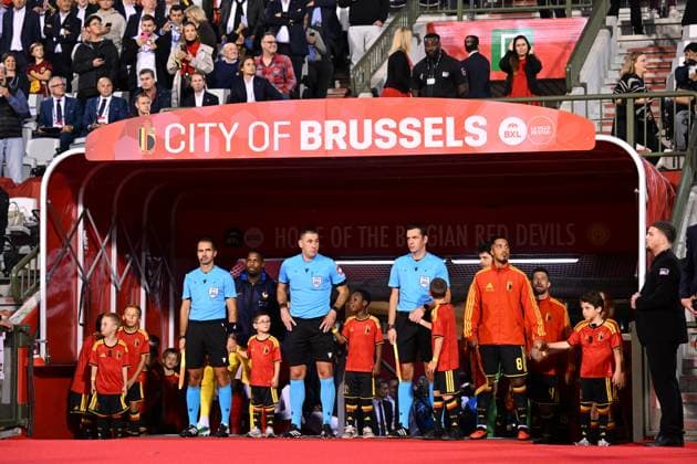 Belgium v France - UEFA Nations League 2026 BRUSSELS, BELGIUM - SEPTEMBER 28 : Players on the pitch during the UEFA Nations League tournament league phase matchday 2 group A1 match between Belgium and France on September 28, 2026 in Brussels, Belgium, 28 09 2026 Brussels Belgium  Copyright: xTomasxSiskx