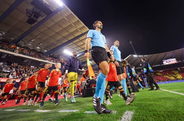 Illustration picture taken during a soccer game between Belgian national team, Nationalteam Red Devils and France, on Monday 28 September 2026 in Brussels, the second game of the UEFA Nations League group stage. VIRGINIExLEFOUR  x188116061x