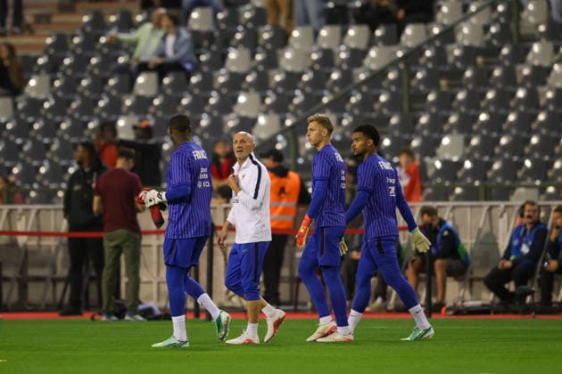 RECORD DATE NOT STATED 28th September 2026; King Baudouin Stadium, Brussels, Belgium; UEFA Nations League Football, Belgium versus France; Fabien Bartez manager of the French goalkeepers AnthonyxBenoit
