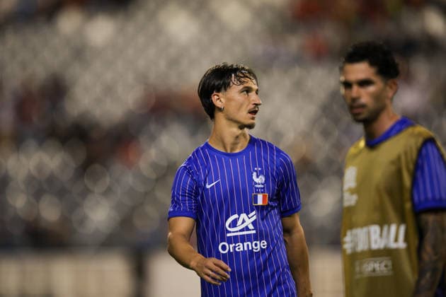 RECORD DATE NOT STATED 28th September 2026; King Baudouin Stadium, Brussels, Belgium; UEFA Nations League Football, Belgium versus France; Esteban Lepaul of France warms up AnthonyxBenoit