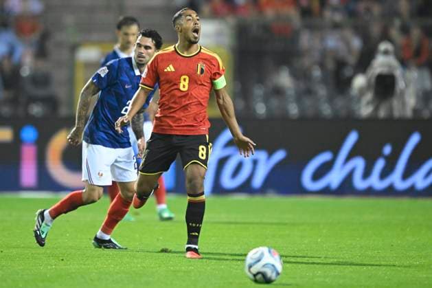 Belgium v France - UEFA Nations League 2026 BRUSSELS, BELGIUM - SEPTEMBER 28 : Tielemans Youri midfielder of Belgium during the UEFA Nations League tournament league phase matchday 2 group A1 match between Belgium and France on September 28, 2026 in Brussels, Belgium, 28 09 2026 Brussels Belgium  Copyright: xNicoxVereeckenx