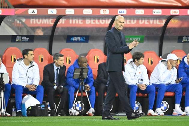 Belgium v France - UEFA Nations League 2026 BRUSSELS, BELGIUM - SEPTEMBER 28 : Zidane Zinedine head coach of France during the UEFA Nations League tournament league phase matchday 2 group A1 match between Belgium and France on September 28, 2026 in Brussels, Belgium, 28 09 2026 Brussels Belgium  Copyright: xNicoxVereeckenx