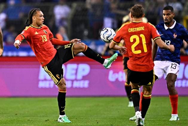 Belgium v France - UEFA Nations League 2026 BRUSSELS, BELGIUM - SEPTEMBER 28 : Moreira Da Silva Diego defender of Belgium during the UEFA Nations League tournament league phase matchday 2 group A1 match between Belgium and France on September 28, 2026 in Brussels, Belgium, 28 09 2026 Brussels Belgium  Copyright: xTomasxSiskx
