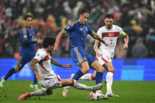 Db Bursa 28 09 2026 - Nations League Turchia-Italia foto Daniele Buffa Image nella foto: Pio Esposito-Eren Elmali 