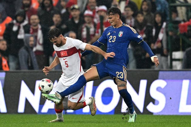 Db Bursa 28 09 2026 - Nations League Turchia-Italia foto Daniele Buffa Image nella foto: Salih Ozcan-Sebastiano Esposito 