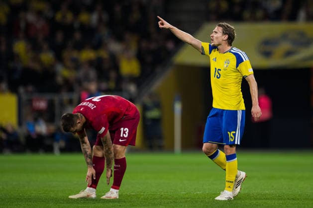 September 28, 2026: Carl Starfelt of Sweden during the Nations League soccer match between Sweden and Poland on September 28, 2026 in Stockholm. Photo by Jesper Zerman, BILDBYRAN, code JZ JM0857, bbeng, soccer, football, national team match, Nations League, UEFA Nations League, Sweden, Sweden A, Poland Copyright: JESPERxZERMAN BB260928JZ018