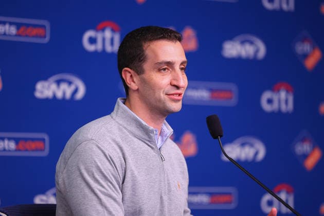 Mets David Stearns Year End press conference, PK, Pressekonferenz New York Mets President of Baseball Operations David Stearns speaks to the media during a press conference in the Shannon Forde Press Conference Room at Citi Field in Corona, on September 28, 2026. Flushing, Queens N.Y. United States  Copyright: xGordonxDonovanx originalFilename:donovan-mlbphila260928_npTWV.jpg