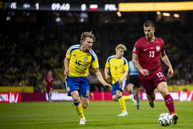 STOCKHOLM, SWEDEN - SEPTEMBER 28: Mateusz Zukowski of Poland during the Nations league soccer game between Sweden and Poland on Strawberry Arena in Stockholm, Sweden on September 28. Copyright: xPhilipxKangasx xSPPx Sportspressphoto_SPR241806