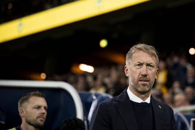 STOCKHOLM, SWEDEN - SEPTEMBER 28: Headcoach Graham Potter of Sweden during the Nations league soccer game between Sweden and Poland on Strawberry Arena in Stockholm, Sweden on September 28. Copyright: xPhilipxKangasx xSPPx Sportspressphoto_SPR241807