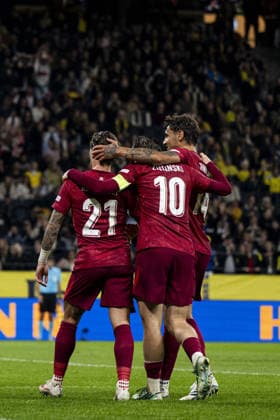 STOCKHOLM, SWEDEN - SEPTEMBER 28: Sebastian Szyma?ski of Poland (not in picture) celebrates after 1-1 during the Nations league soccer game between Sweden and Poland on Strawberry Arena in Stockholm, Sweden on September 28. Copyright: xPhilipxKangasx xSPPx Sportspressphoto_SPR241818