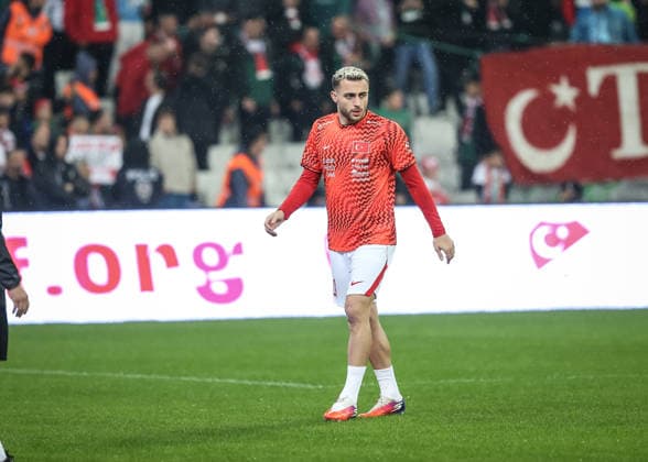 Turkiye v Italy - UEFA Nations League A BURSA, TURKIYE - SEPTEMBER 28: Baris Alper Yilmaz of Turkiye warms up before the UEFA Nations League A Group 1 match between Turkiye and Italy at Yuzuncu Yil Ataturk Stadium in Bursa, Turkiye on September 28, 2026. Fatih Capkin Anadolu Bursa Turkey. Editorial use only. Please get in touch for any other usage.  Copyright: x2026xAnadoluxFatihxCapkinx
