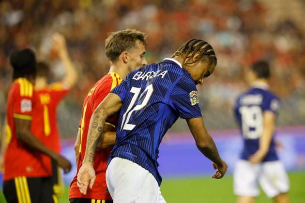 FOOTBALL LDN BELGIQUE FRANCE PHOTOPQR VOIX DU NORD Pierre Rouanet ; 28 09 2026 ; 28 09 2026. Football, match de ligue des nations UEFA, Belgique vs. France a Bruxelles. UEFA Nations League Group A1 football match between Belgium and France at King Baudouin Stadium in Brussels on September 28, 2026 France  Copyright: xPHOTOPQR VOIXxDUxNORD MAXPPPxPierrexRouanetx 20260928VDN9857 20260928VDN9857